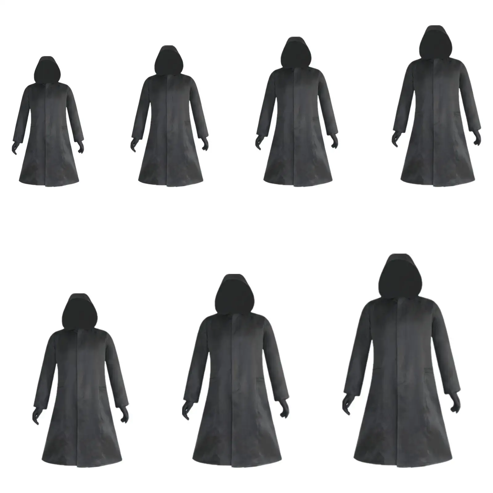 

Halloween Costume, Hooded Coat with Gloves Windbreaker for Stage Performances, Photo Props, Masquerade, Carnival, Party Favor,