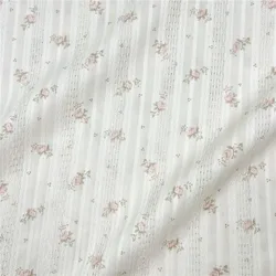 Larghezza 145 cm Pizzo Rosa Piccola Rosa popeline Tessuto di cotone 100% Cucito fatto a mano Patchwork Quilting Vestiti per bambini Lenzuolo per la casa