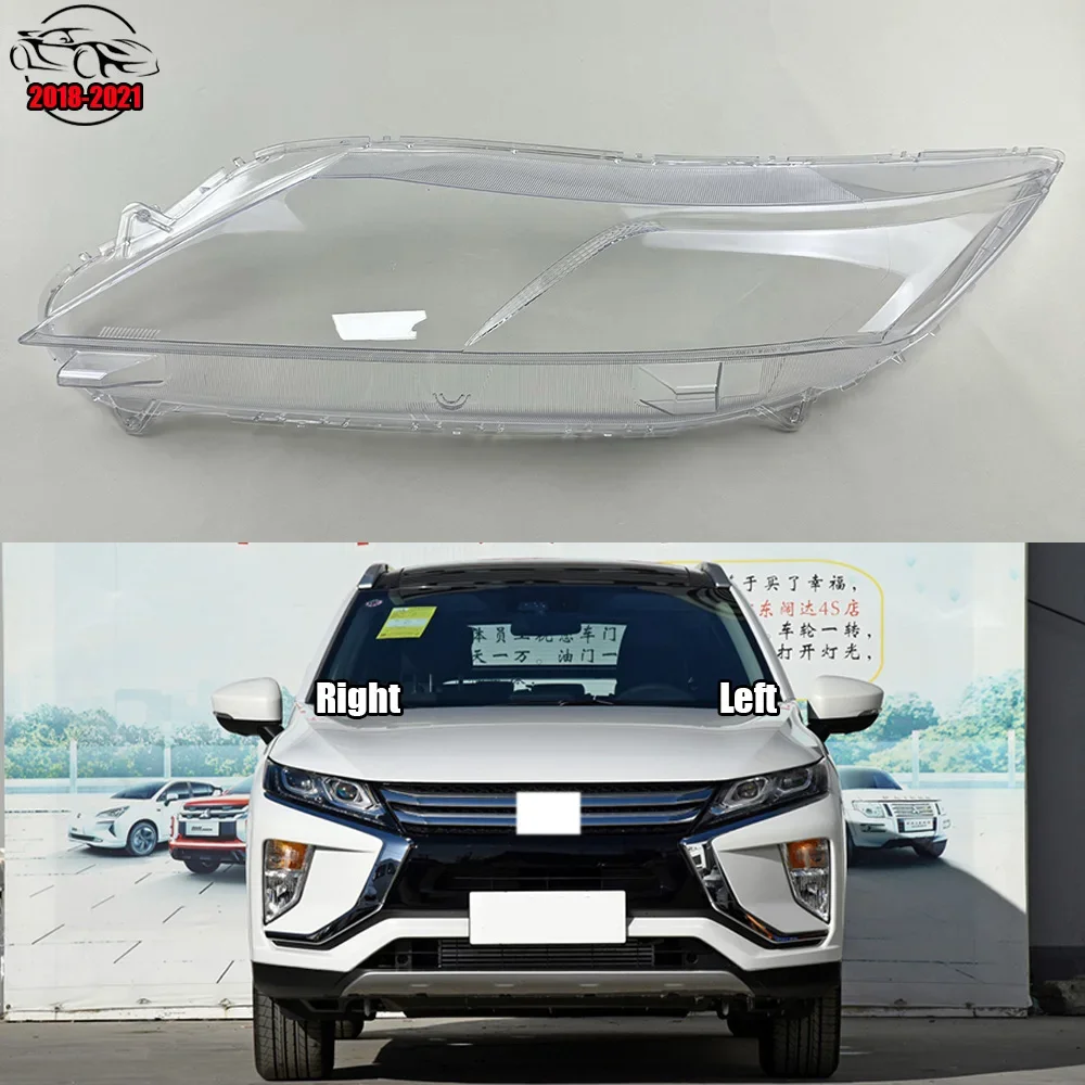 

For Mitsubishi Eclipse Cross 2018 2019 2020 2021 Front Headlight Cover Transparent Lampshade Headlamp Shell Plexiglass