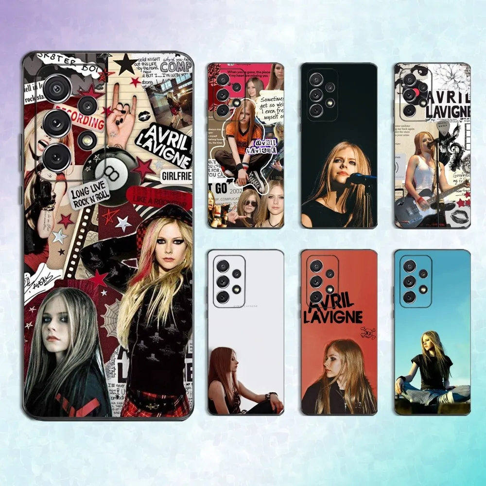 

A-Avril L-Lavigne Singer Phone Case For Samsung S25,S24,S23,S22,S21,S20,S10,Ultra,Plus,Lite,FE,Soft Silicone Black Cover