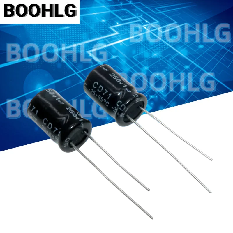 10PCS 200v NP BP Audio Crossover Non-Polar Aluminum Electrolytic Capacitor 250v 1uf 2.2uf 3.3uf 4.7uf 1.8uf 6X11mm 160V