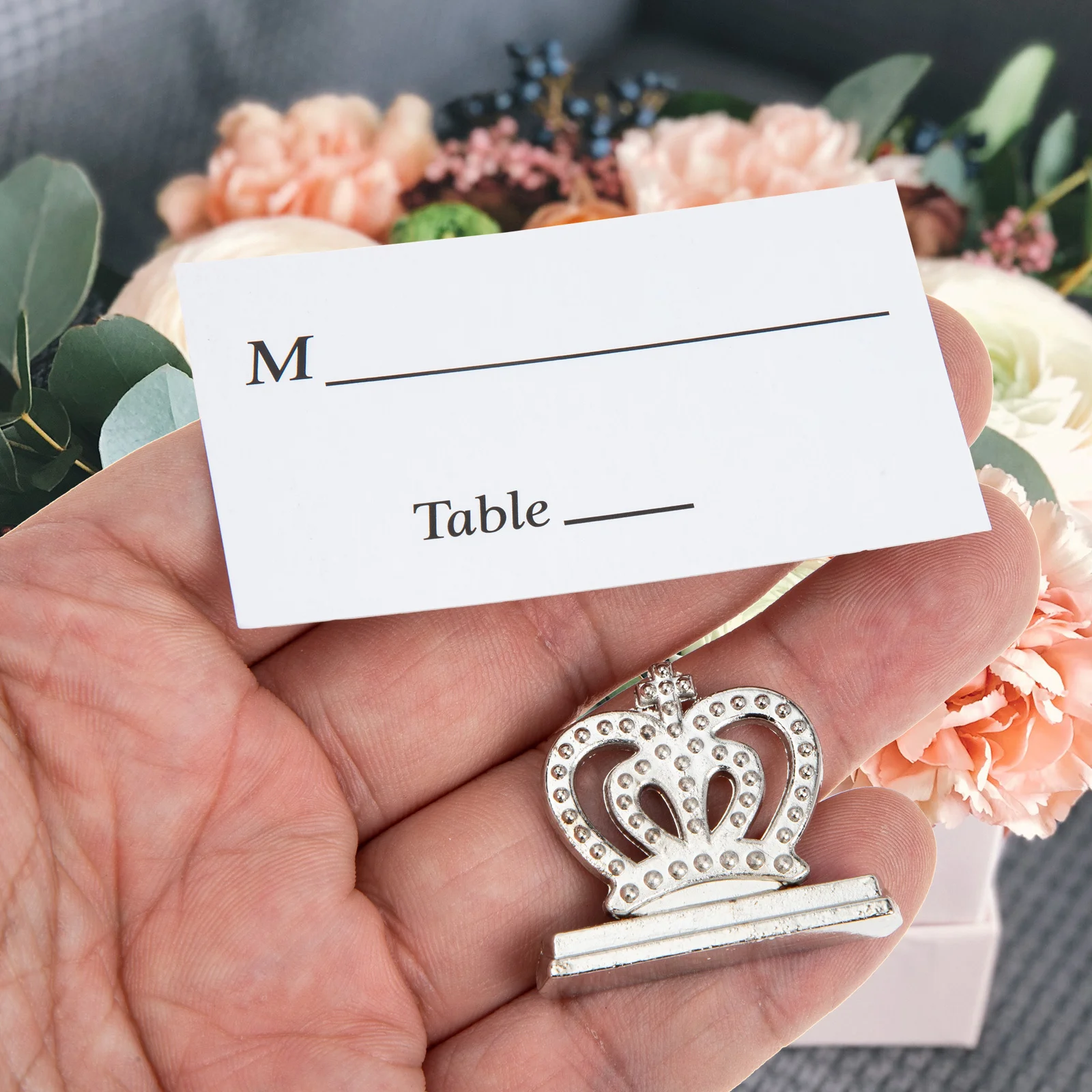 

3Pcs Crown Photo Clips Alloy Memo Holders for Table Centerpieces Place Card Holder Wedding Decoration Display Stand