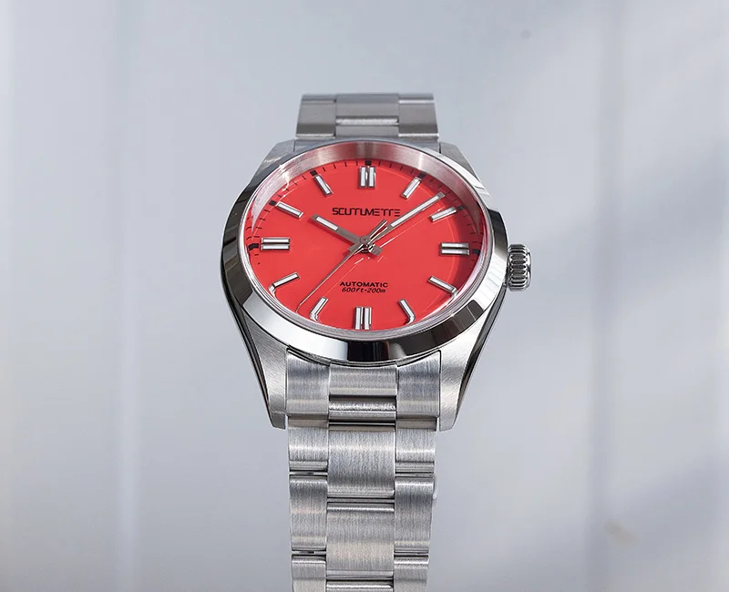 Scutumette S067 Klassische Herren-Automatikuhr mit festlichem Zifferblatt, luxuriöse Modeuhr, Edelstahl-Business-Armbanduhr als Geschenk – Detail 7