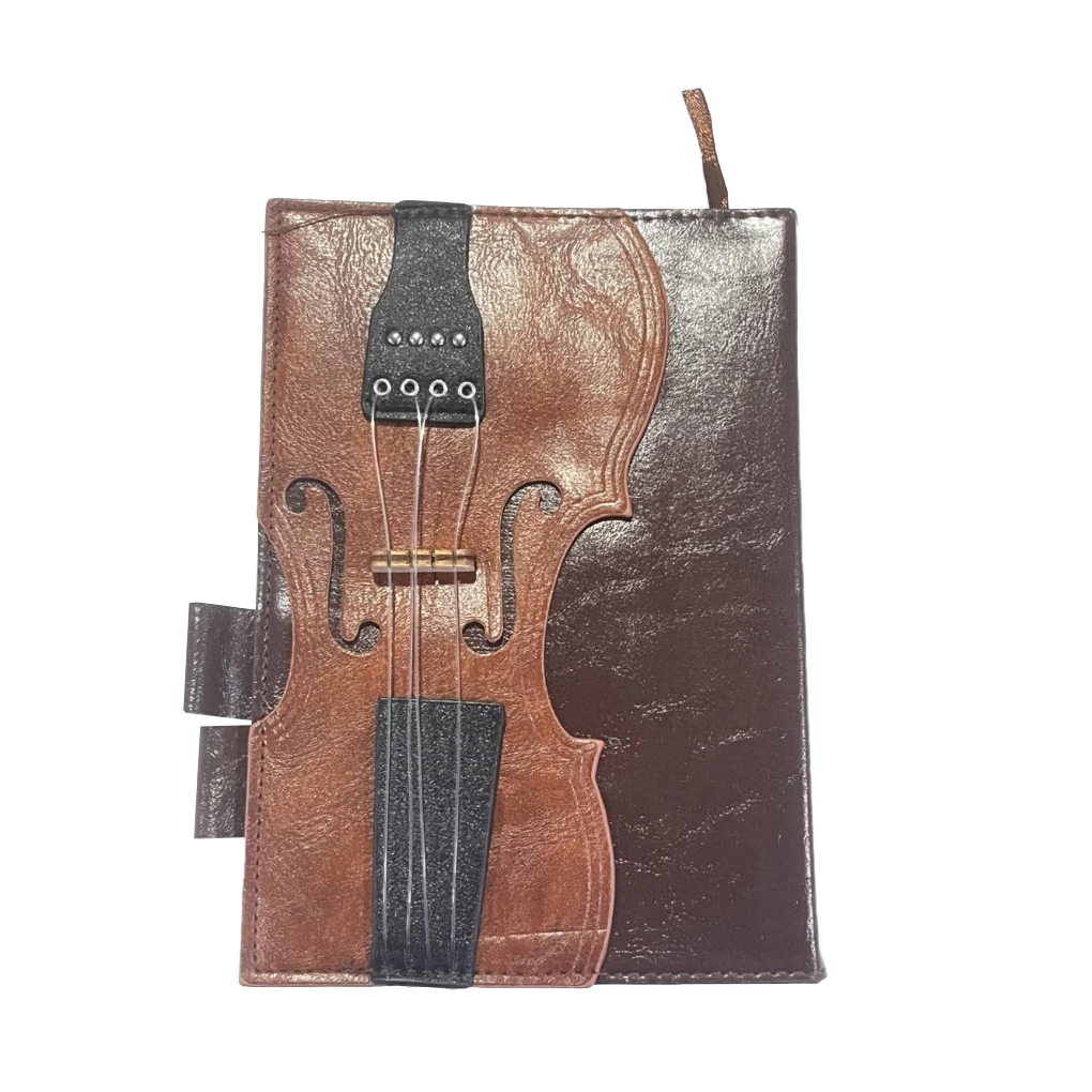 Vintage Violin Leather mple Fashionable Handmade Diary PU Leather Instrument Leather and Muc Gift Mucians