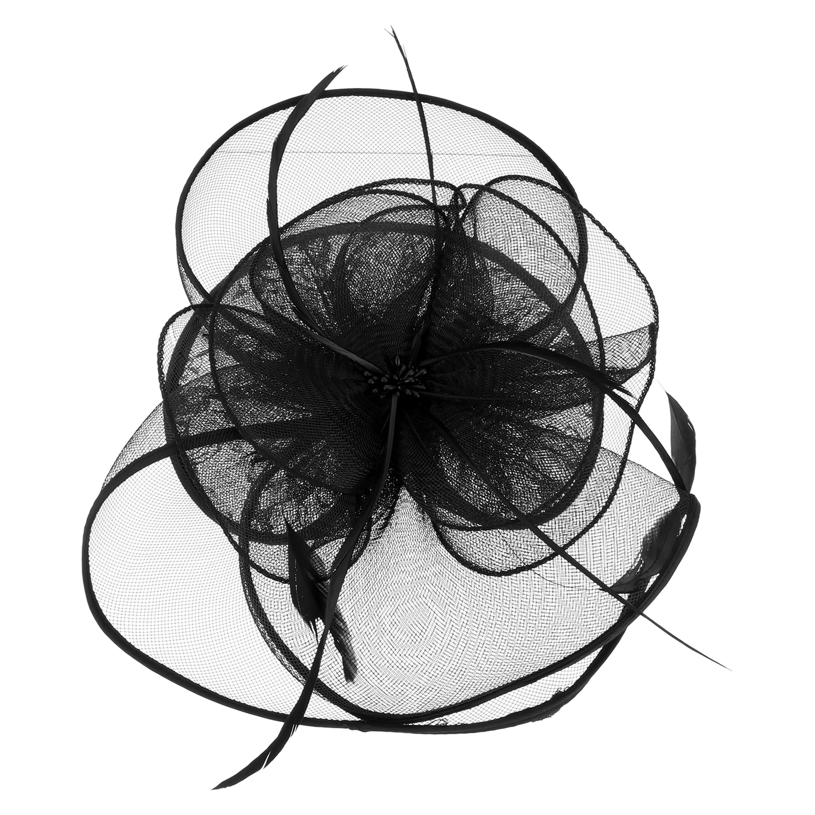 

Retro Gauze Bride Hat Ladies Wedding Hat Mesh Headdress Design Lightweight Comfortable Classic Black Color Durability