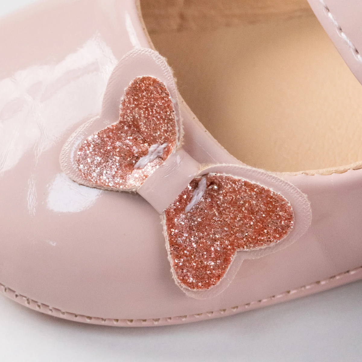 KIDSUN Baby Shoes Newborn Girl Princess PU Toddler Shoes Bow Decor Rubber Sole Anti-Slip First Walker Shoes 0-18M