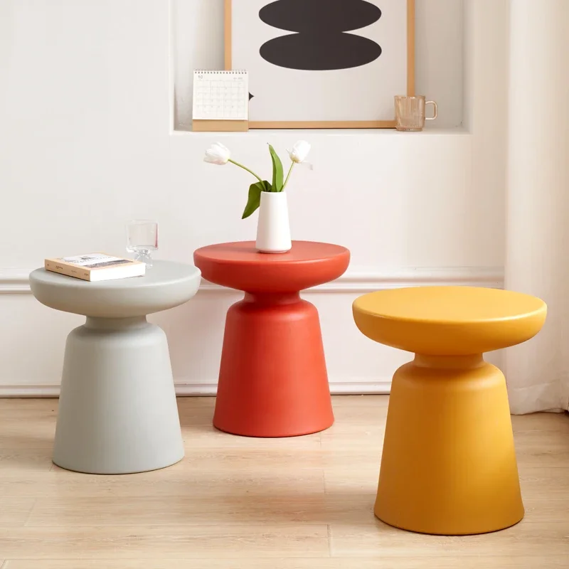 

Mushroom Stool Coffee Table Sofa Corner Mesas Plastic Round Table Balcony Coffee Tables Living Room Furniture Bedside Nightstand