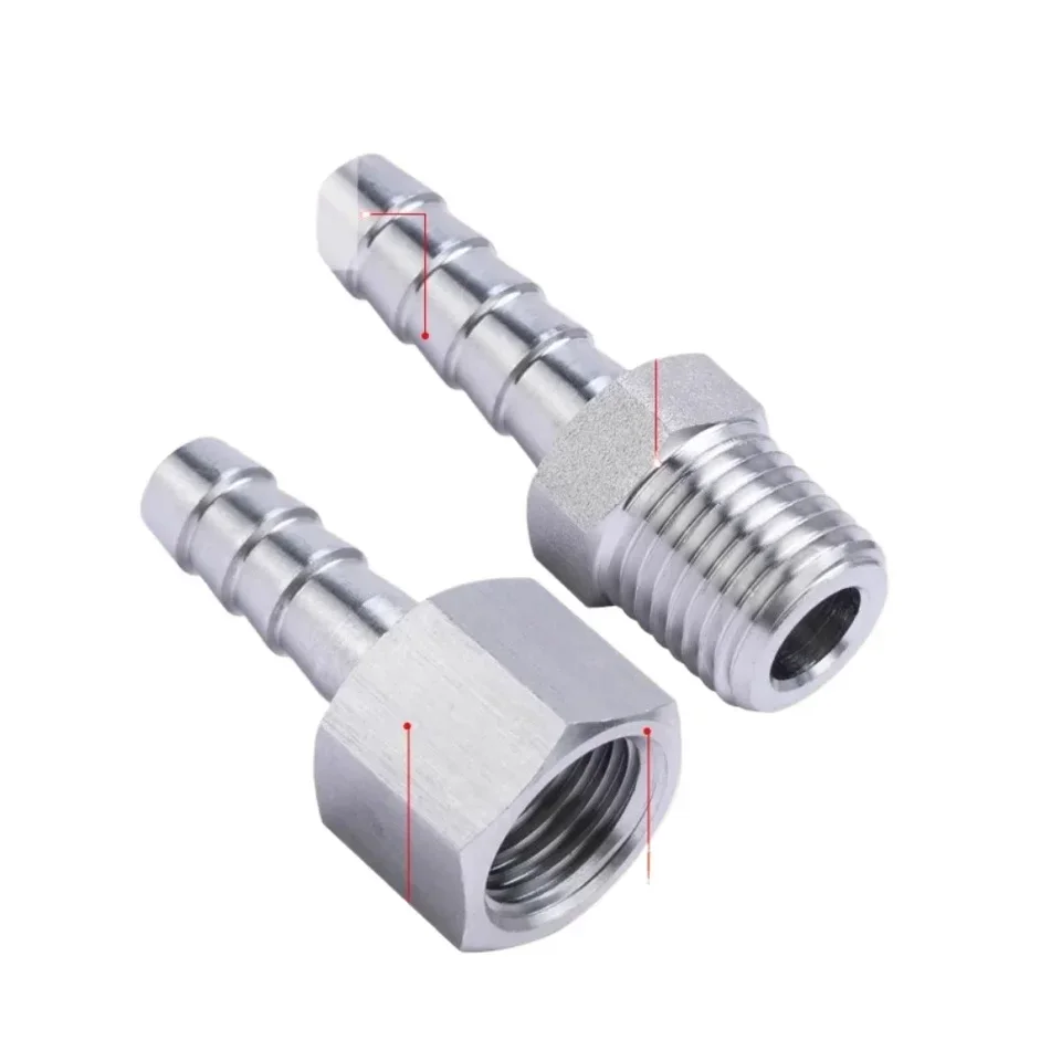 High-Pressure Hose Connector with Square Head Code for 32mm ID Tubing Ultrasonic Welded Casting Bushing Equal Type 304 Stainless