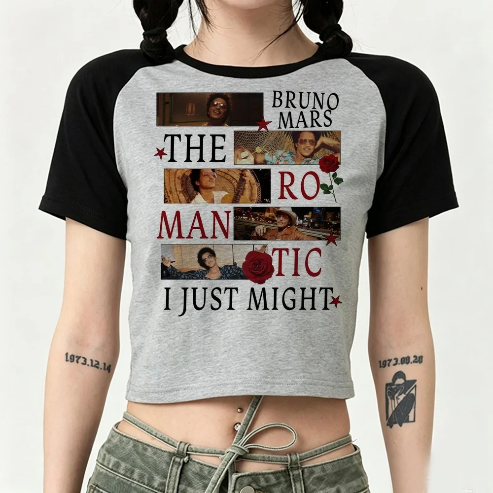 Bruno Mars crop top ladies cutecore alternative  meme vintage dollette t shirt graphic cute goth funny cutecore
