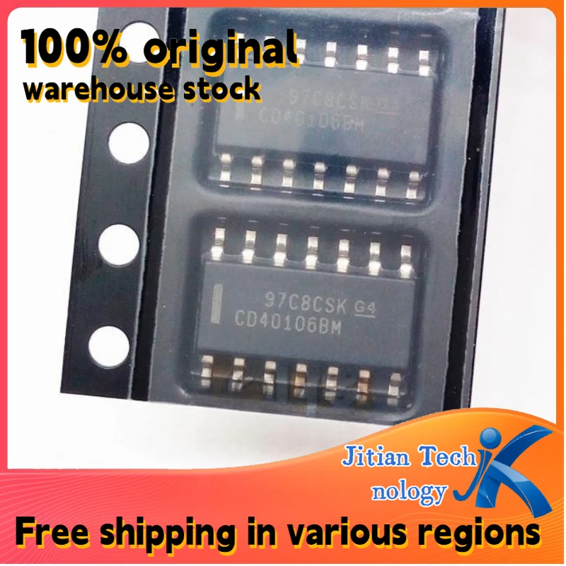 100%Original New in Stock 20PCS CD40106BM96 logo CD40106BM SOIC-14 Logic Integrated Circuit (IC) Channel direct sales