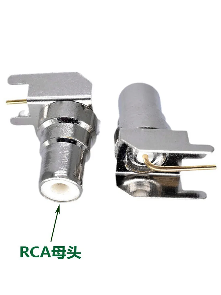 Bend RCA-KWE Connector Head Welding RCA Socket PCB Board Joint Bent Foot Female Seat