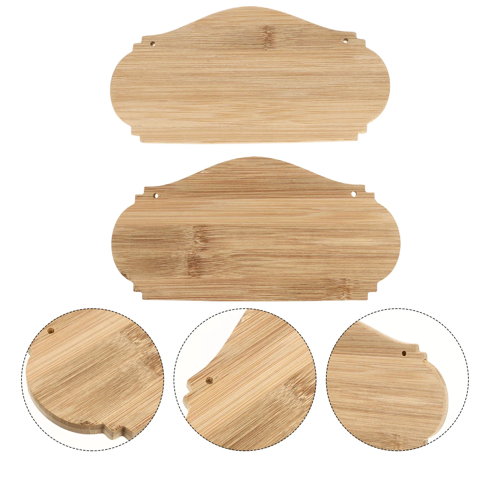 

2Pcs DIY Blank Shop Sign Hanging Plaque for Store Door Cafe Bar Decoration Bamboo Signs Blank Signs