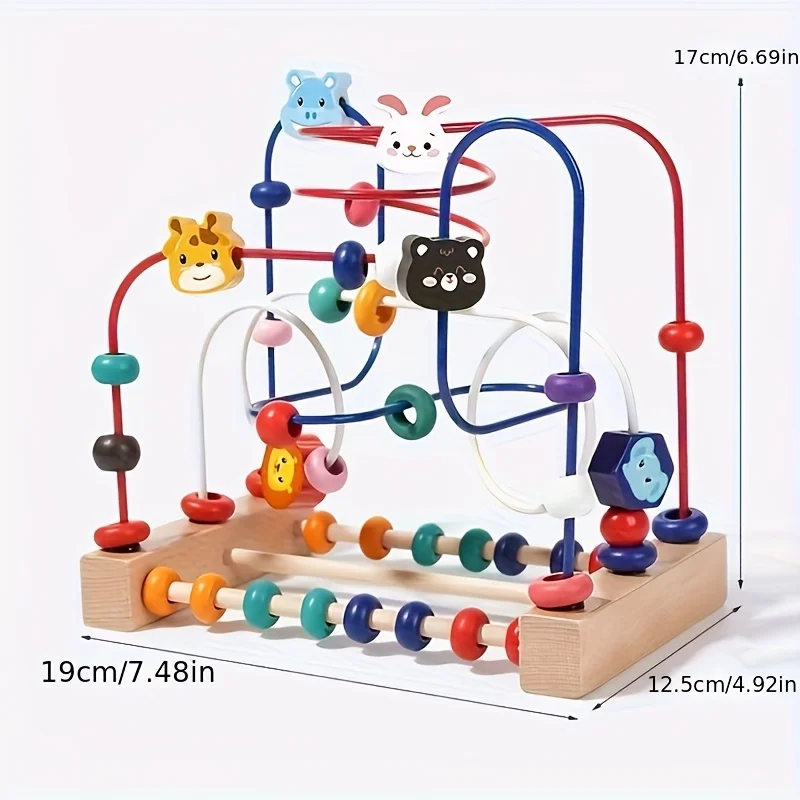 Interactive Bead Puzzle for Infants & Toddlers - An Educational Toy To Explore The World and Develop Hand-Eye Coordination