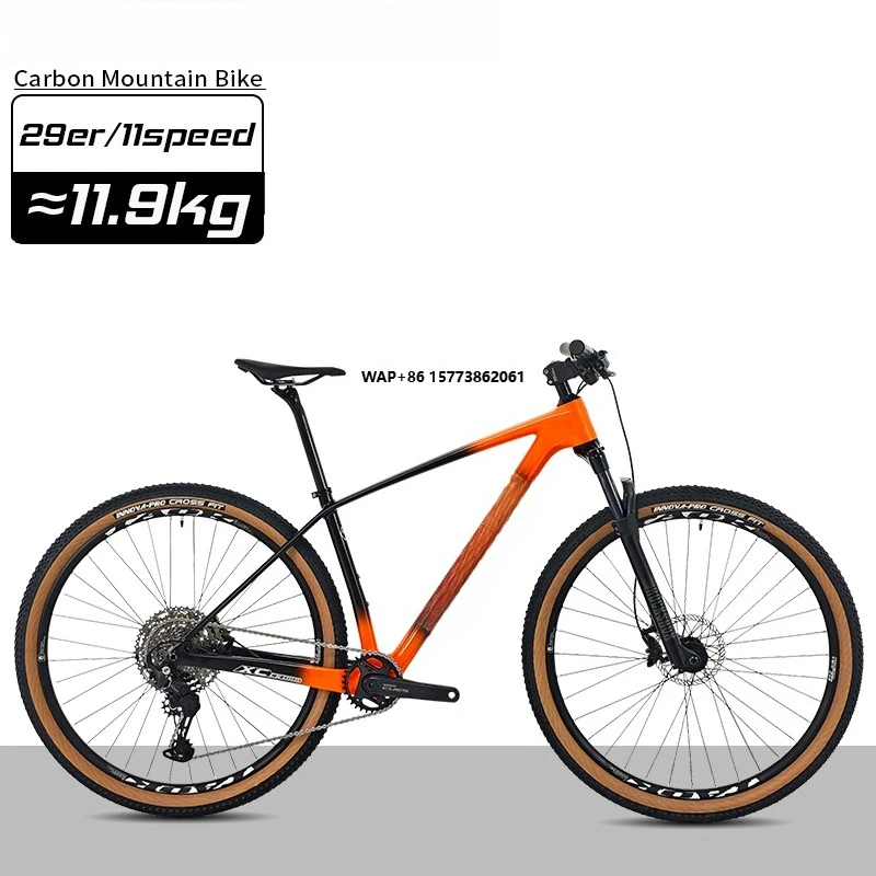 

2025 New 29" Carbon Fiber Mountain Bike CUES U6000 11 Speed Disc Brake 29er ROCKSHOX Fork 29inch Hardtail MTB Bicycle T47