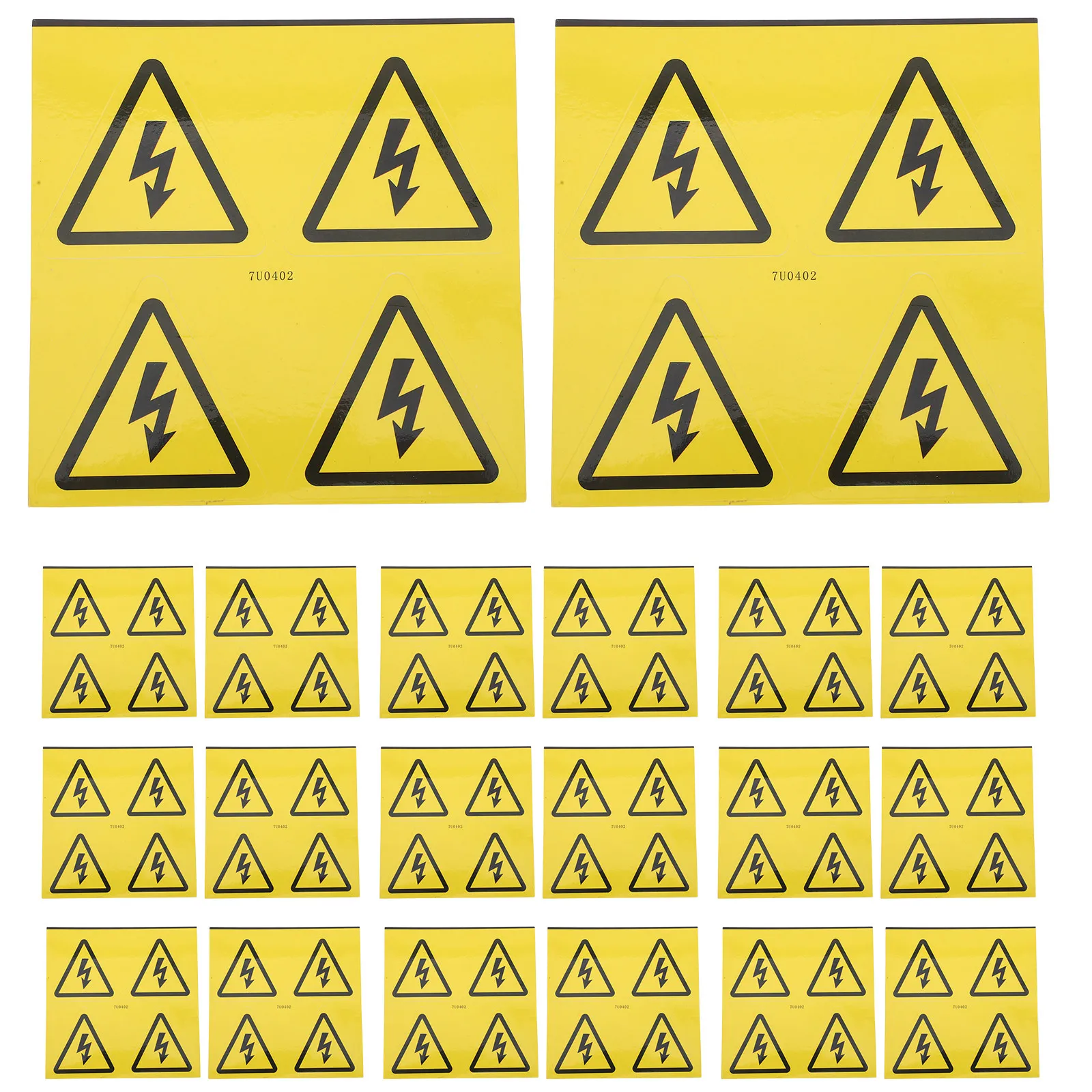 100 étiquettes d'avertissement de choc électrique haute visibilité, 50 mm, autocollantes, résistantes aux déchirures, pour boîtiers de distribution électrique