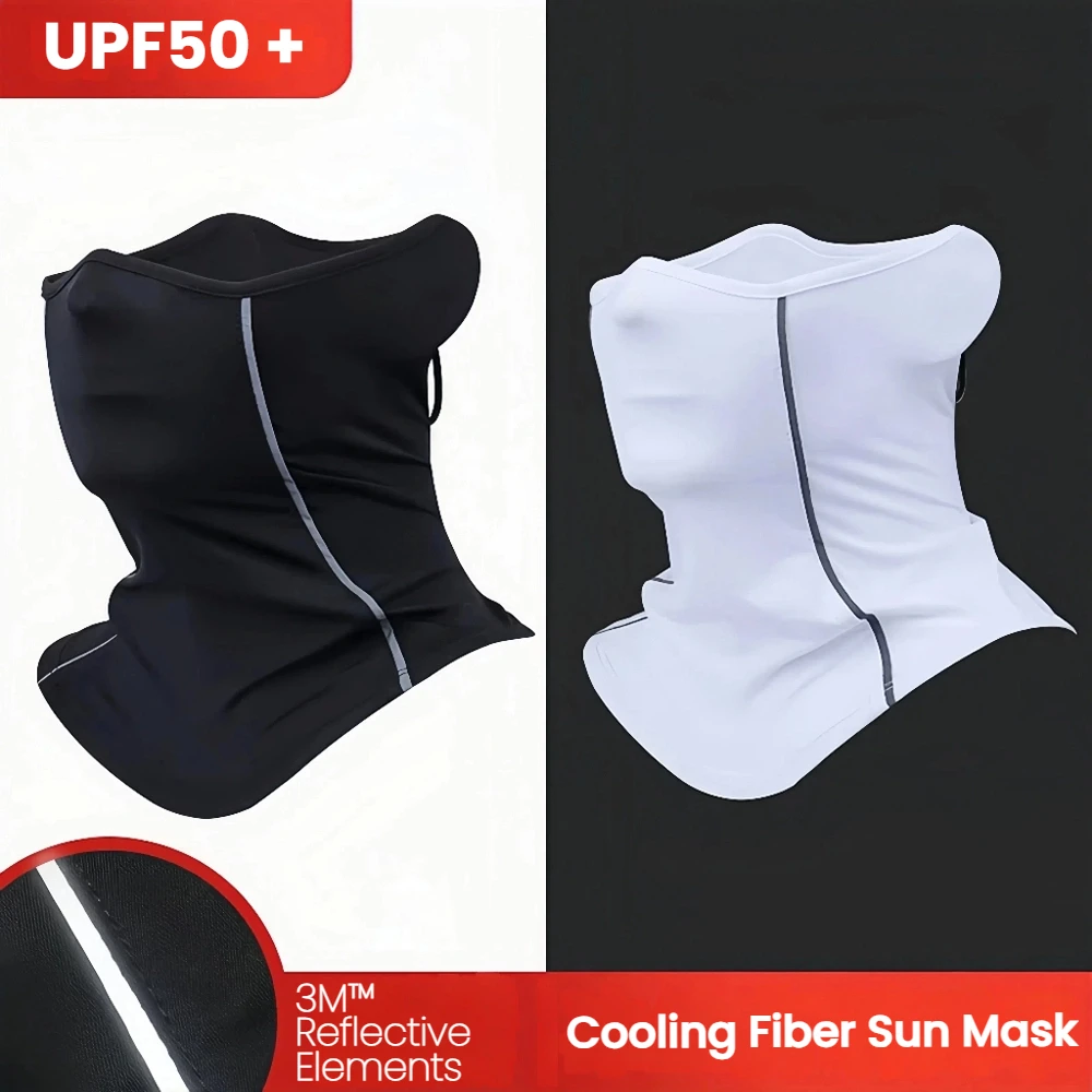 

Мужские и женские охлаждающие летние гетры для шеи — маска для лица с защитой от ультрафиолета для езды на велосипеде, пеших прогулок, занятий спортом на открытом воздухе со светоотражающей защитой