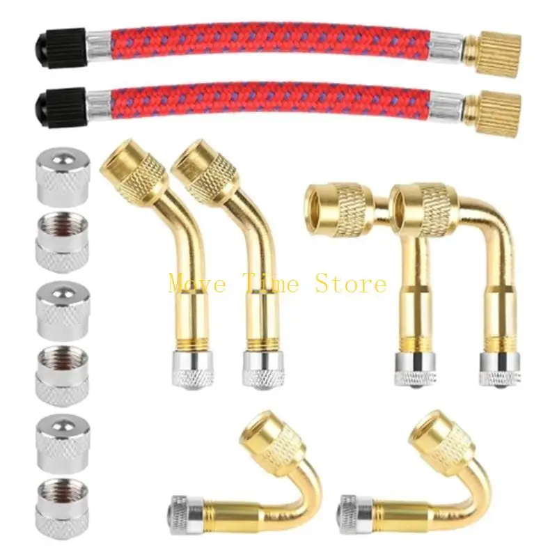 92ME Flexible Tyre Valves Extension Replacement Coppers Bend Tire Valves Adaptors