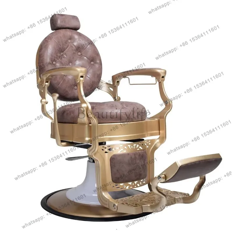PJ Unique Premium Barber Chair Exquisite Leg Rest Advanced Professional Chair