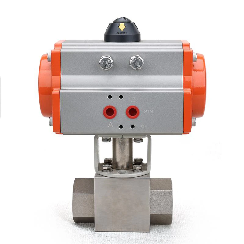 

High Pressure Pneumatic 2-Way Ball Valve 304 Stainless Steel Female Thread 320bar Industrial Grade Hydraulic Nitrogen Valve