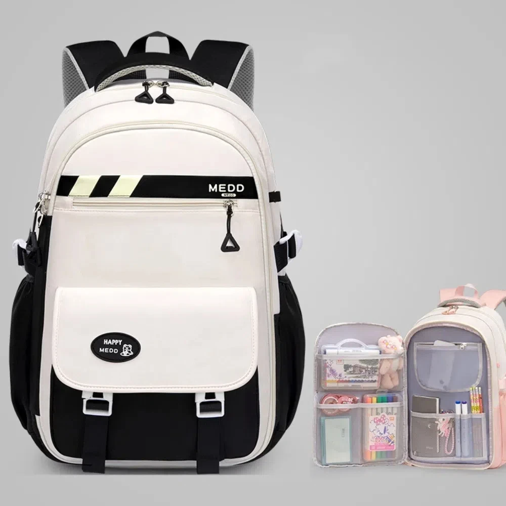 

Large Capacity School Bag Lightweight Waterproof Student Backpack Stress Relief Shoulder Backpack Junior And High School Girls