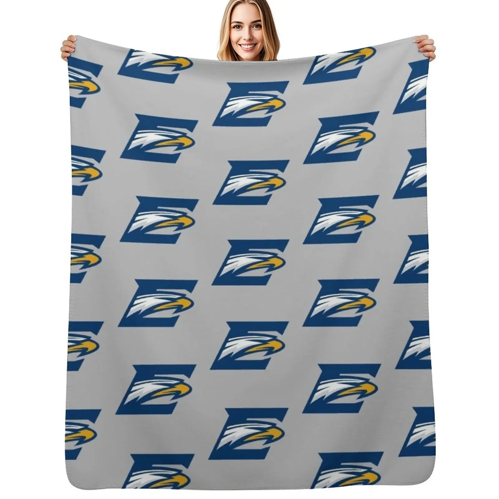 Emory Eagles Throw Blanket Soft Plush Plaid blankets ands Soft Vintage for winter Weighted Blankets