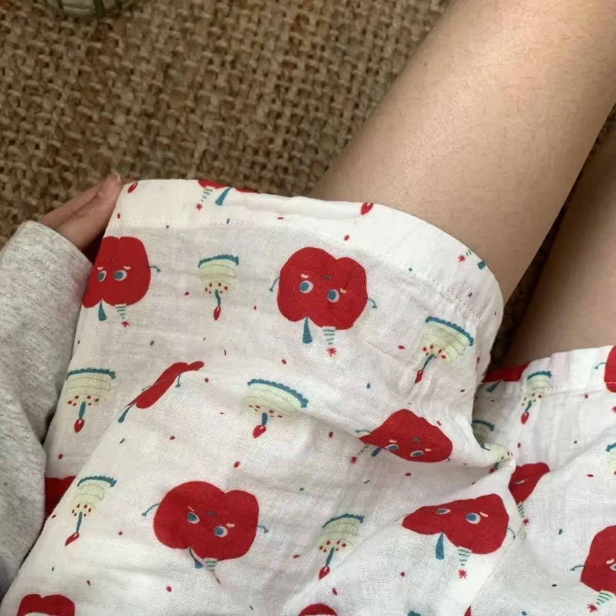 Shorts for Women's Kawaii Women Casual Sleep Pants Summer Short Pant Print Elastic Waist  Y2k Pantalones 2026 Fashion Bottoms