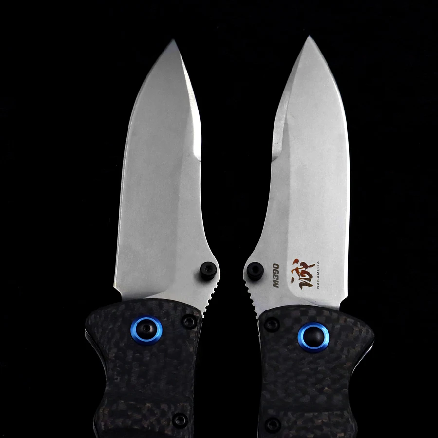 موافق BM 484-1 ناكامورا سكين للفرد M390 شفرة ألياف الكربون مقبض في الهواء الطلق التخييم الصيد جيب التكتيكية EDC سكين