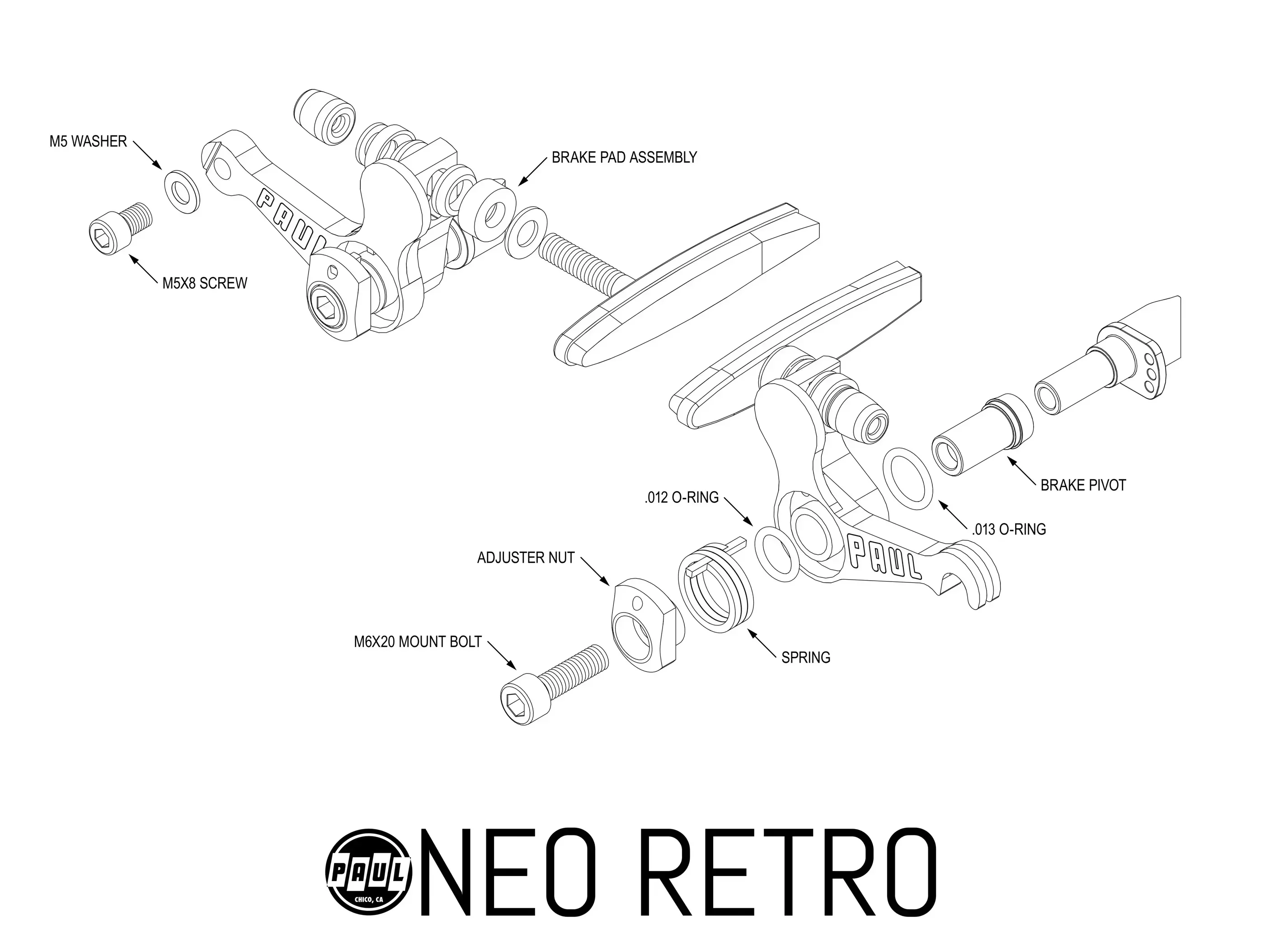 [Paul] NEO RETRO suspension brake 1 round containers Koolstop brake