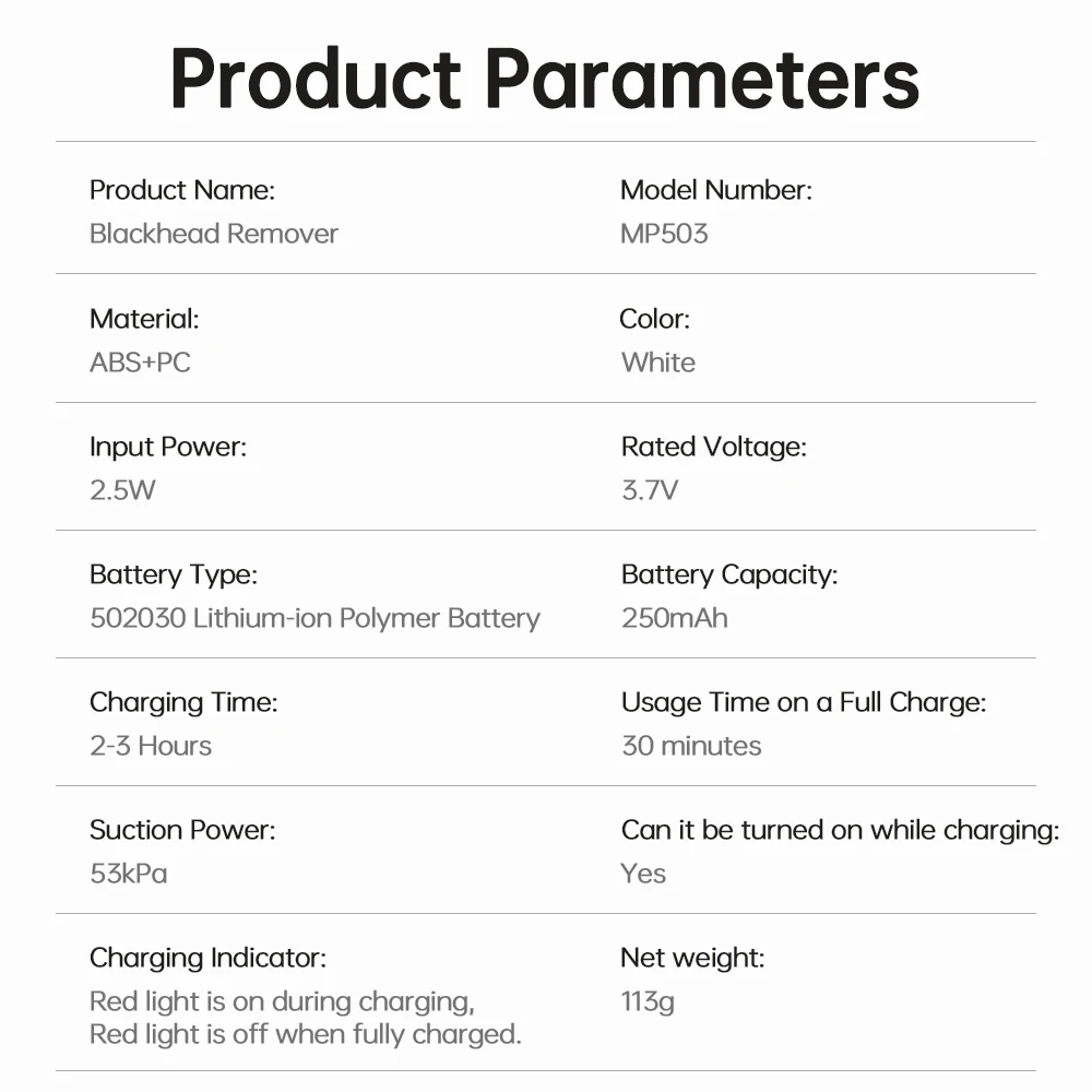 ﻿   Removedor de espinillas eléctrico recargable, aspirador de poros, limpiador Facial, eliminación de acné, cabezal negro, herramienta de limpieza Facial profunda