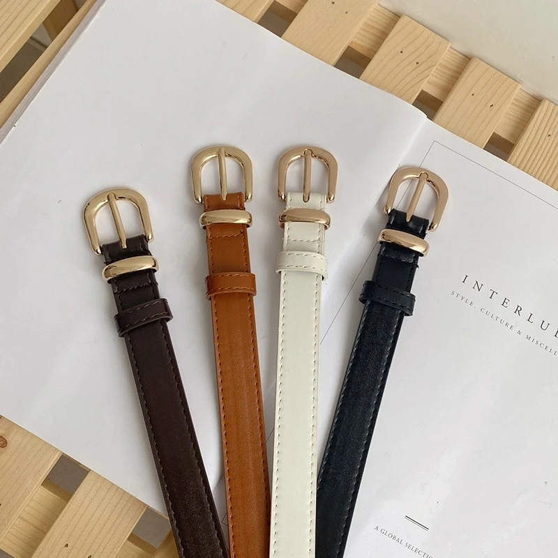 The belt female design feeling minority new fashion decoration jeans retro casual wide version student black male belt