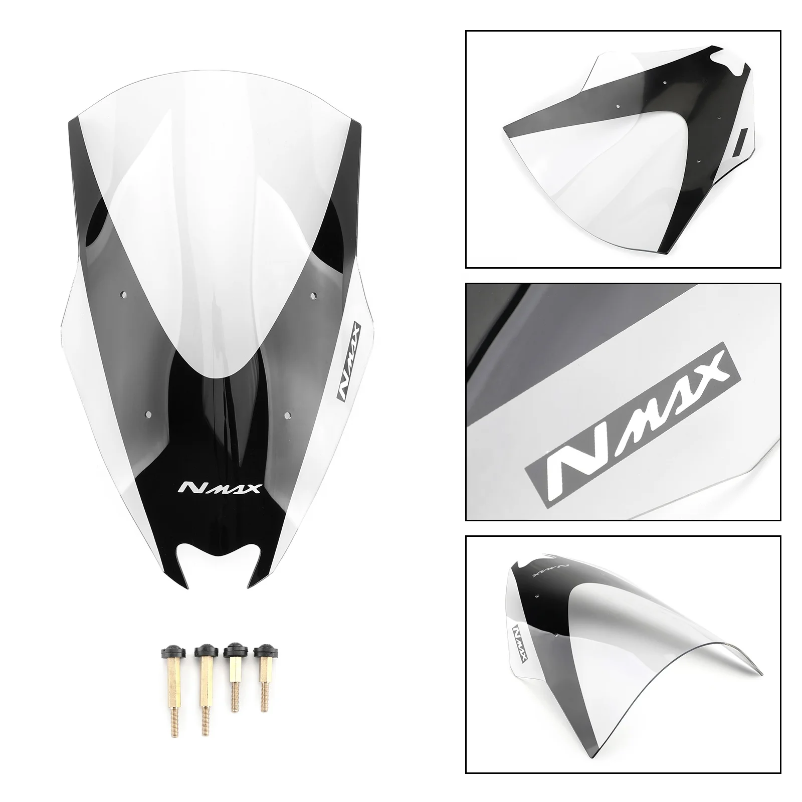 Moto Windshield WindScreen Wind Deflector Protector For Yamaha 2016-2018 NMAX155