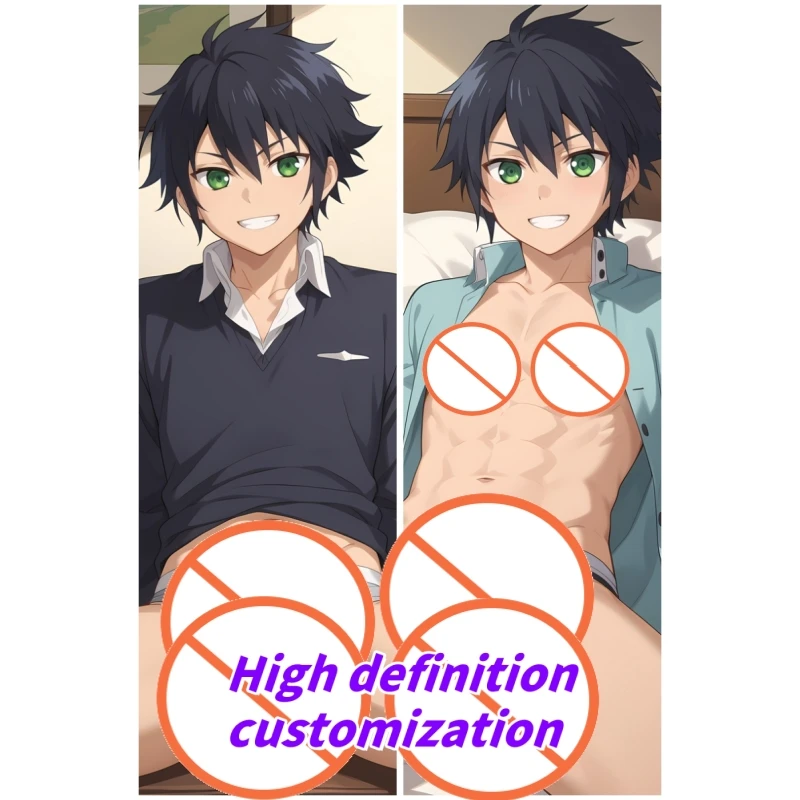 

Dakimakura Anime Seraph of the end Yuichiro Hyakuya Double-sided Print Life-size Body Pillow Cover Bedding Gifts