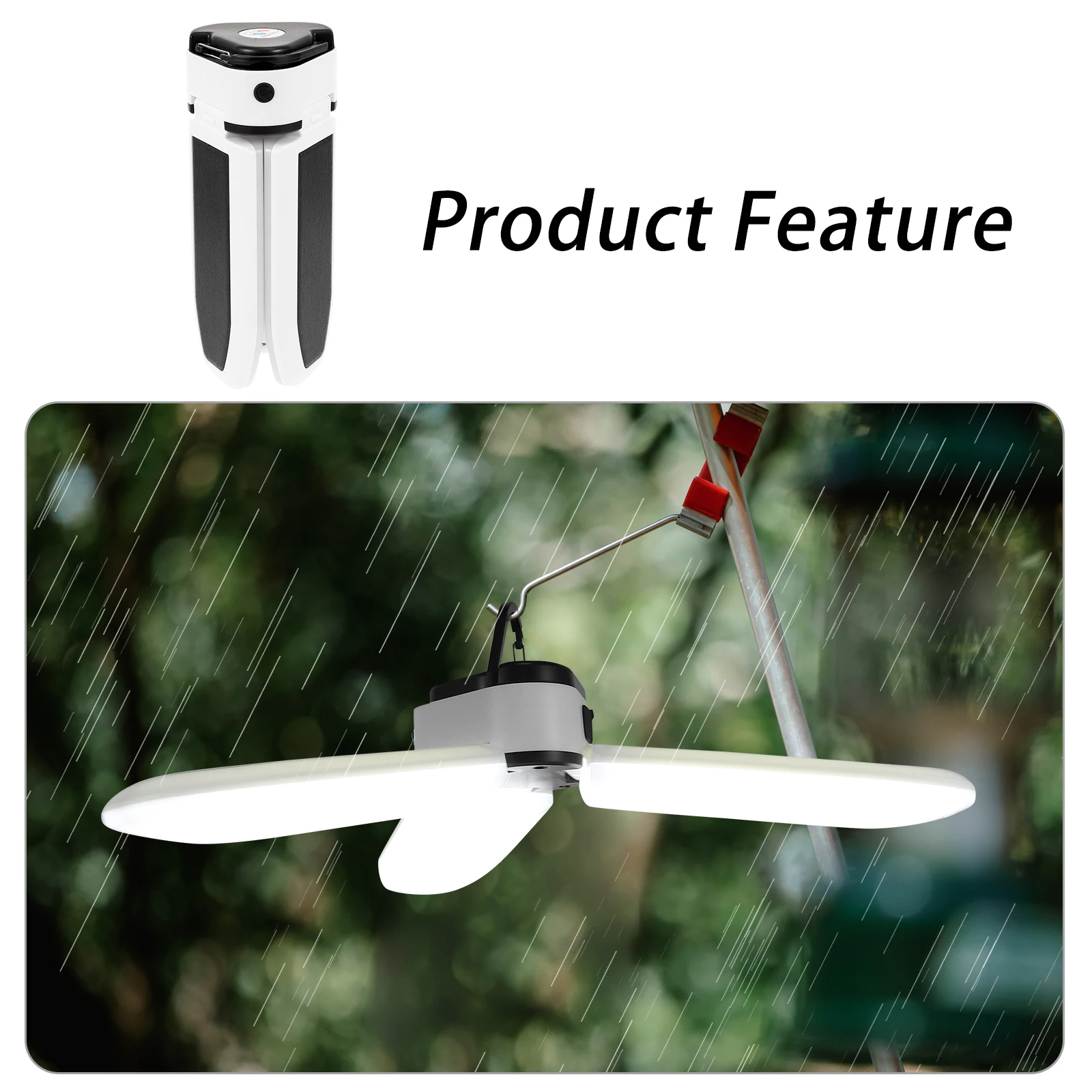 

60LED Camping Foldable Light High Performance ABS Material USB Charging Portable Outdoor Lantern Emergency Lighting Tool
