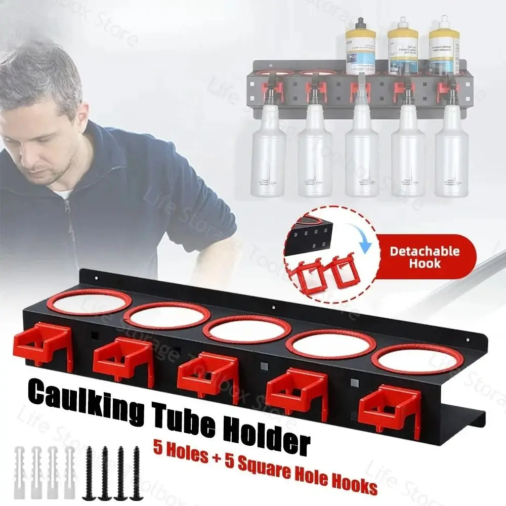 

Portable Wall Mounted Watering Can Rack Hanging with Screws Spray Bottle Storage Rack Tool Storage Rack for Car Garage Place