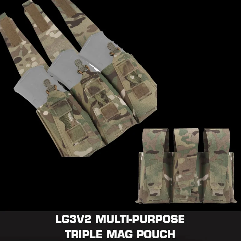 lg3v2-トリプルマガジンキャリア--molle対応オーガナイザー-モジュラートリプルポーチ--探検用機器付属品