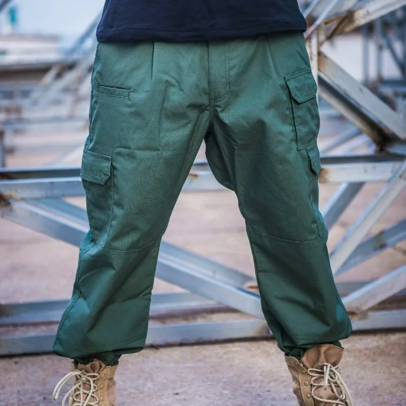 

Men's Loose Mountaineering Hiking Camping Fishing Tactical Pants Workwear Multi Pocket Pants Outdoor Casual Combat Pants