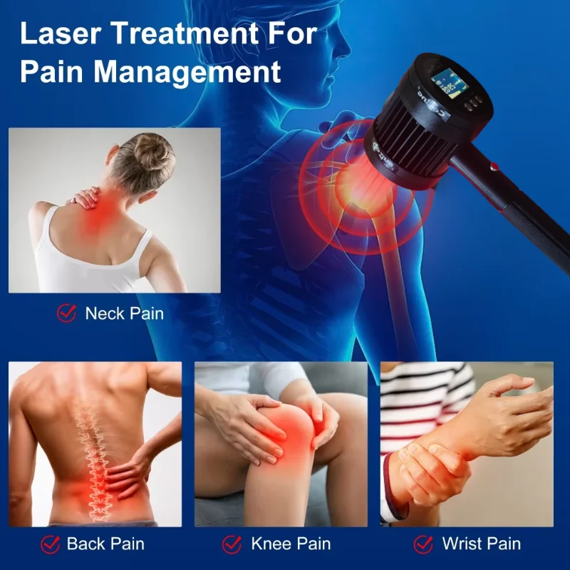 5W High Power Cold Laser Therapy Machine 25 Diodes 650nm 880nm Sports Injury Muscle Strain Recovery Rechargeable Gym Home