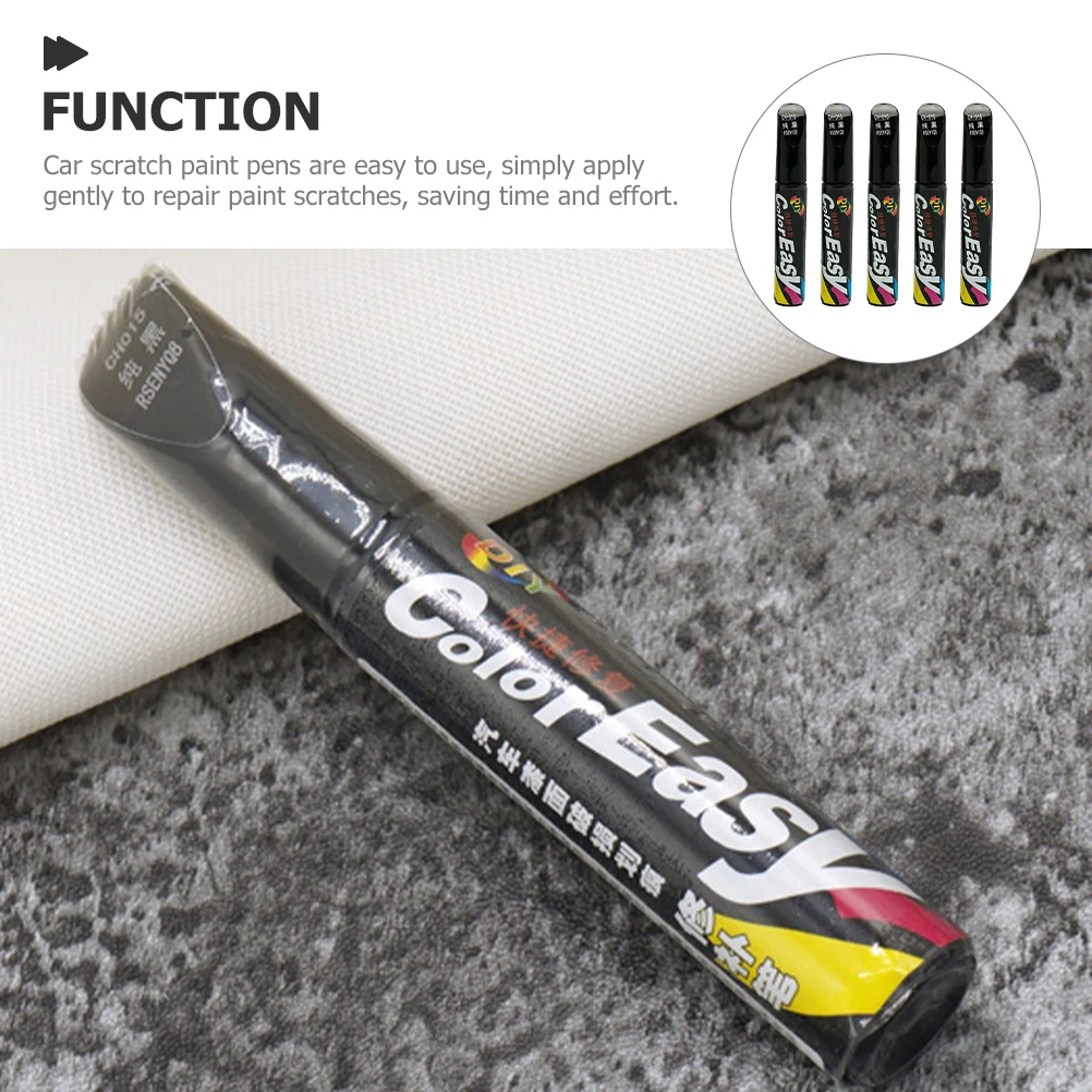 

5pcs Car Paint Repair Pen Pure Black Filler Tool Auto Scratch Remover Pens for Cars Automotive Paint Scratch Removal
