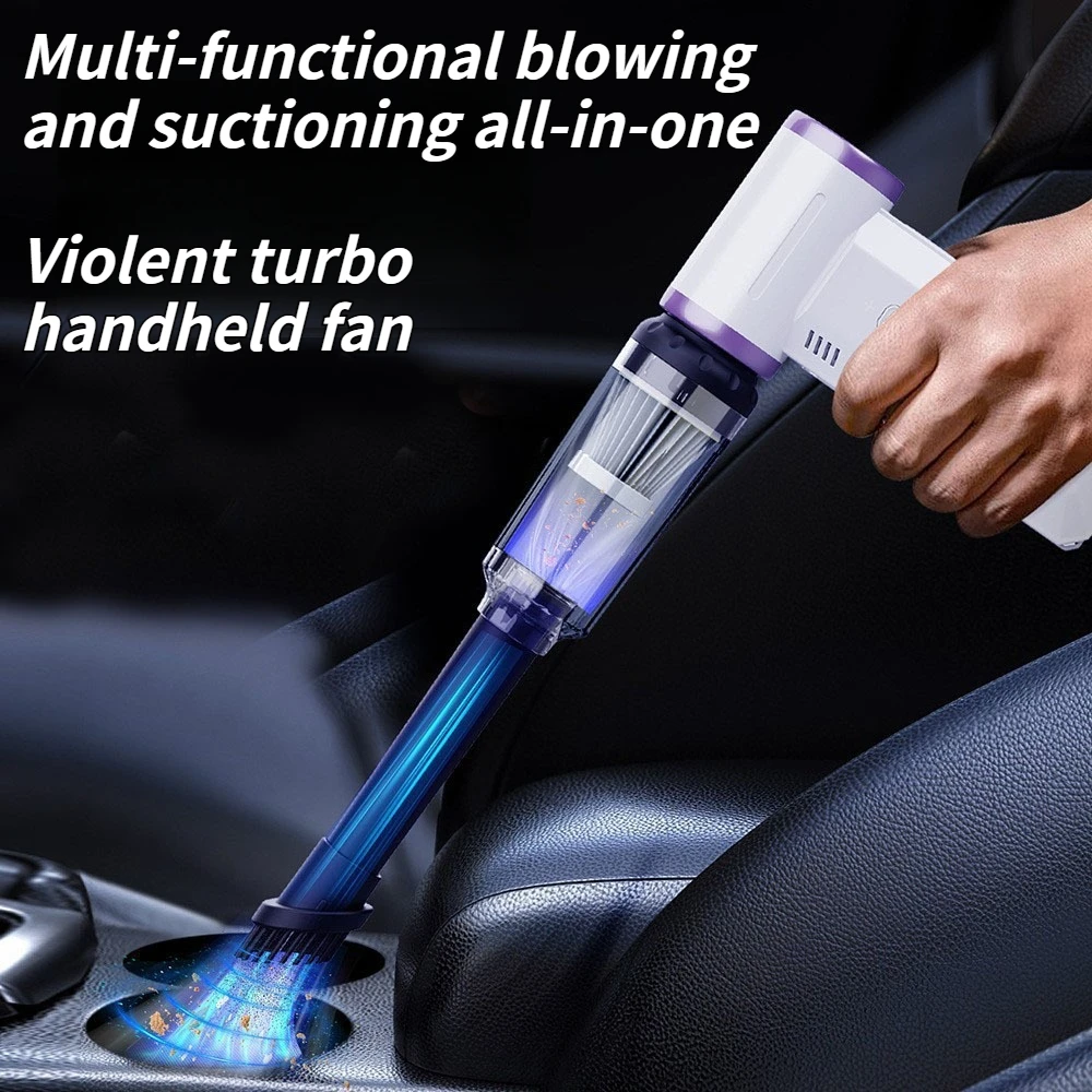 Mini Handheld Turbo Fan - High-Speed Rechargeable Fan, Portable Air Blower, Car Vacuum, and Inflator for Outdoor Adventures