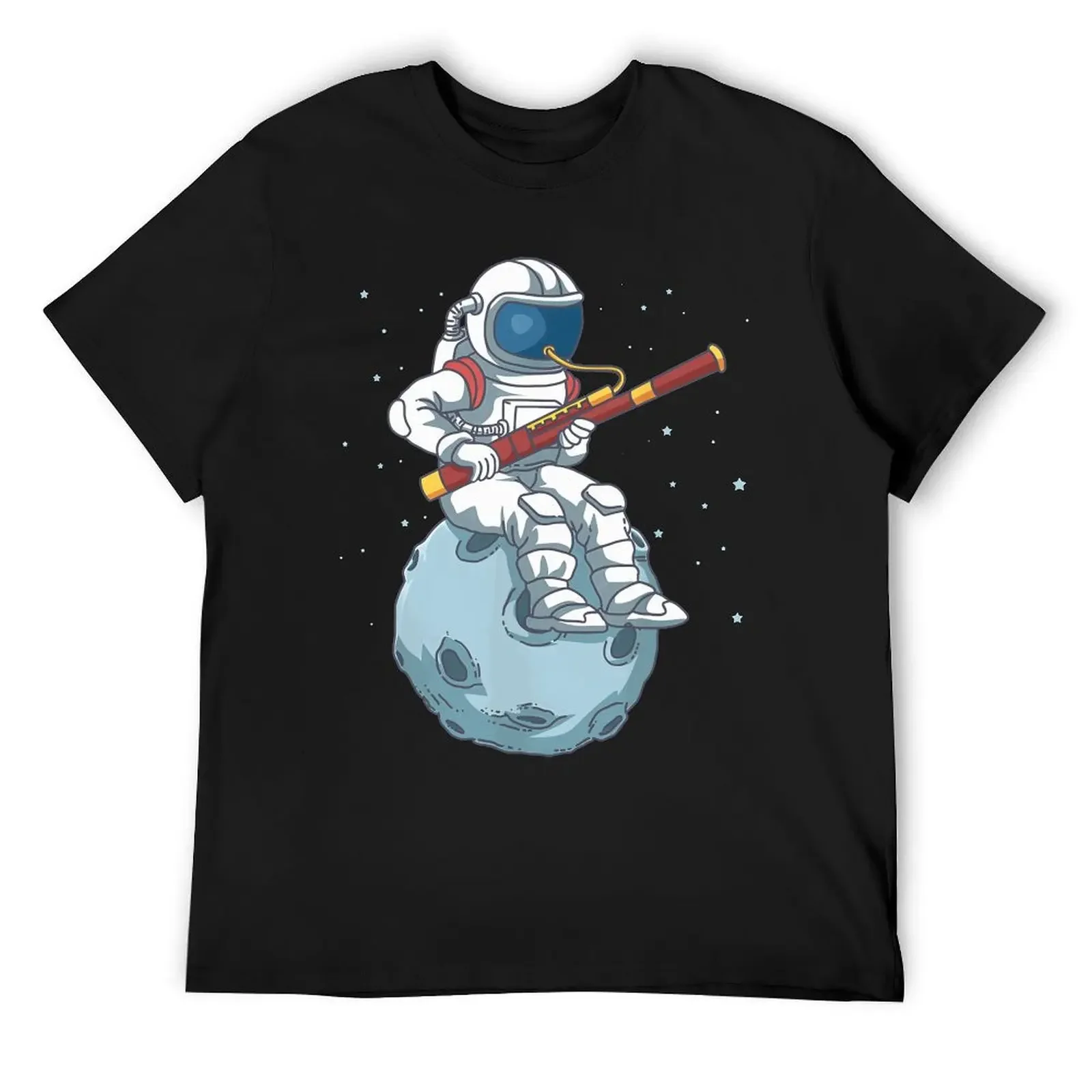 Funny Astronaut Bassoon Band Player Bassoonist T Shirts Graphic Streetwear Short Sleeve Birthday Gifts Summer Style T-shirt Men