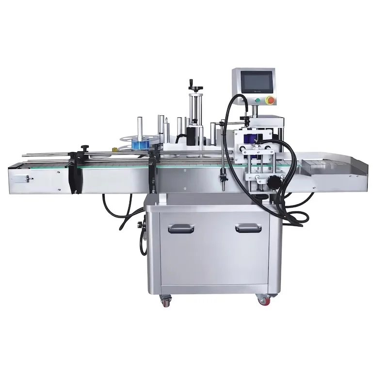 Desktop Automatic Small Round Plastic Glass Bottle Label Applicator Machine Adhesive Sticker Cans Jars Labeling Machine