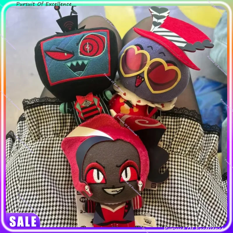 15cm hazbin hotel mochila de pelúcia charme alastor anjo poeira-quente boneca de pelúcia pingente anime personagem chaveiro presente periférico