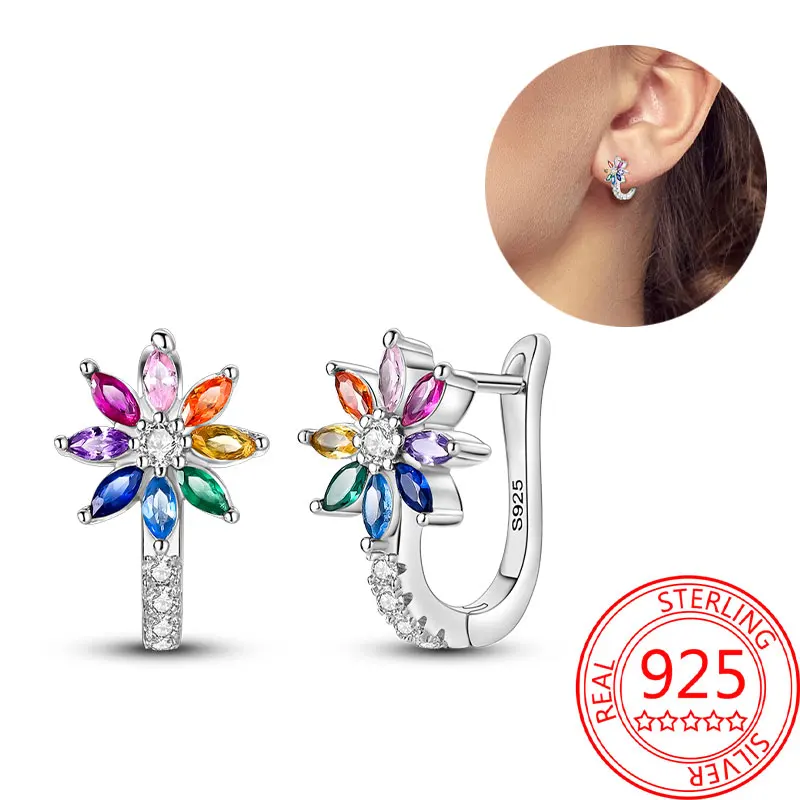 NONE Heißer Verkauf Biene Ohrringe Für Mädchen Schöne Gelb Schwarz Tanzen Biene Glücklich S925 Creolen Geburtstag Geschenk Silber Schmuck 10