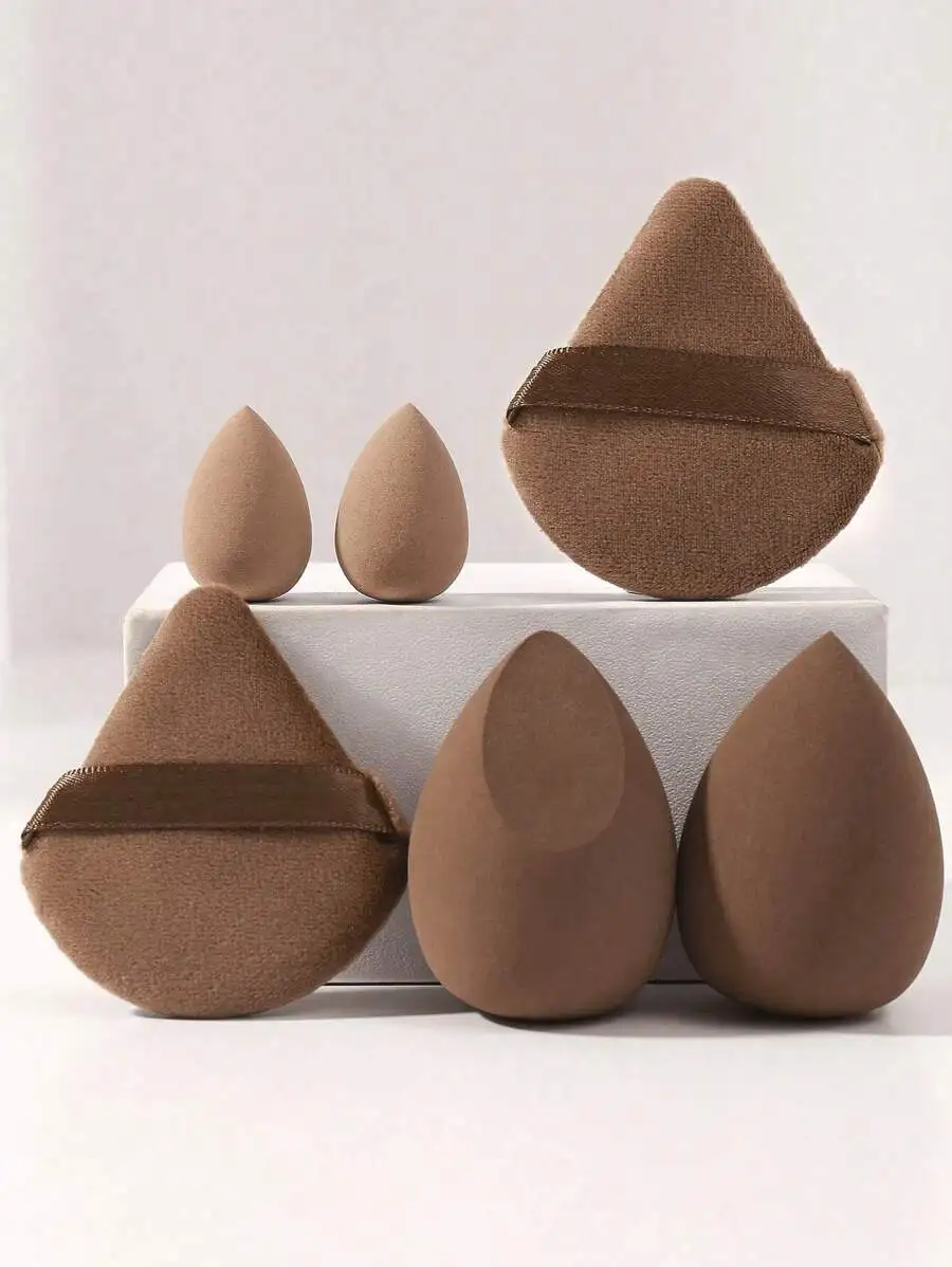 4PCS Makeup Sponges 2PCS Makeup Puffs Loose Powder Puffs Setting Sponges Makeup Tools Beauty Supplies