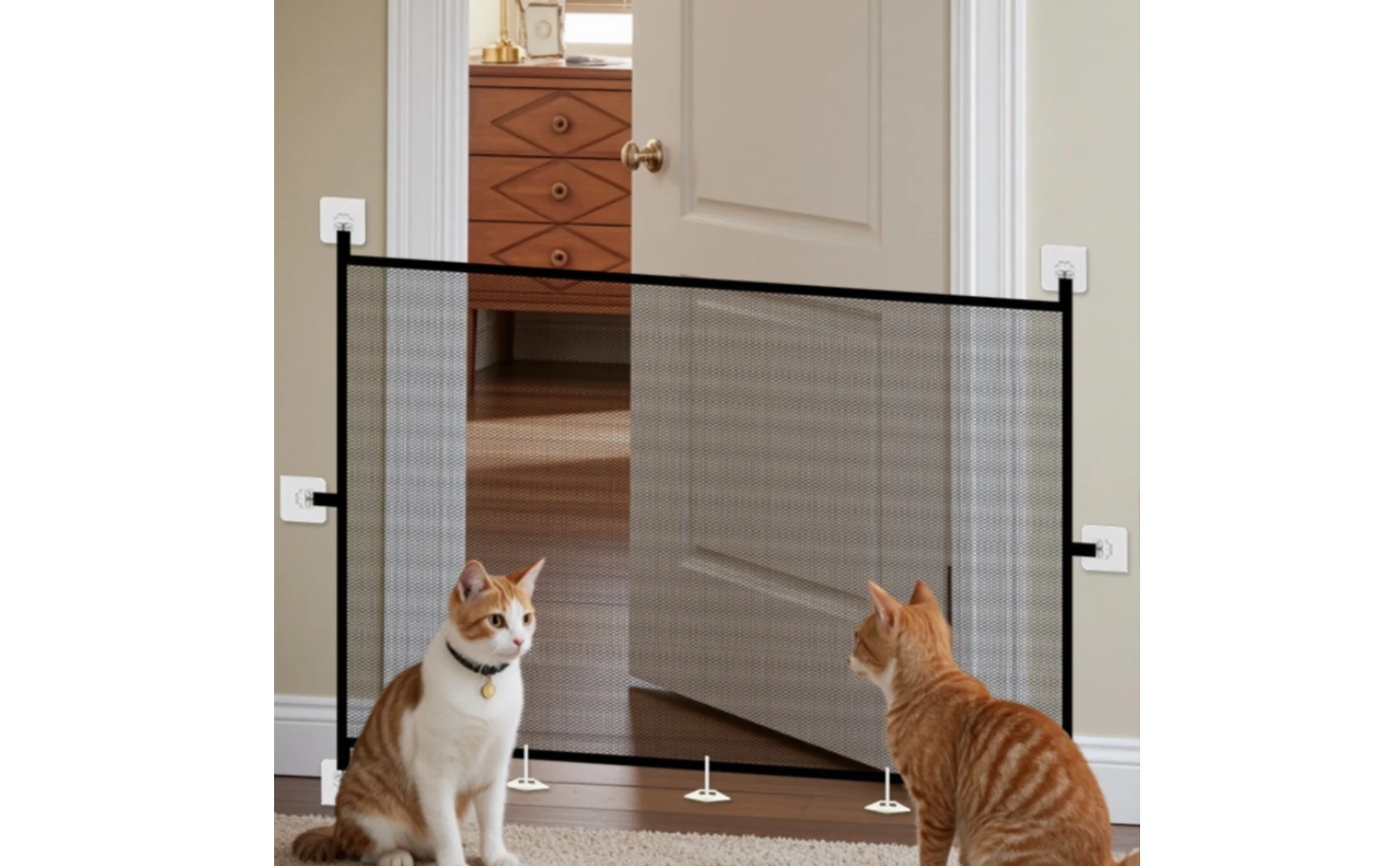 Mesh Pet Barrier Panel Black Frame Rectangular Mesh Gate Panel Indoor Pet Divider Sturdy Dog Fence Panels Long-Lasting Mesh Pet Barrier Panel Black Frame Rectangular Mesh Gate Panel Indoor Pet Divider Sturdy Dog Fence Panels Long-Lasting