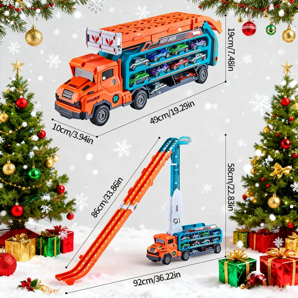 Zestaw torów wyścigowych 3D dla chłopców i dziewcząt, składana konstrukcja, idealny prezent świąteczny, zabawka edukacyjna.