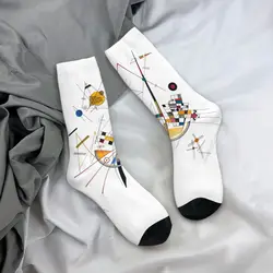 Colorful Kandinsky Delicate Tension 1923 Sports Socks Picasso Style Polyester Crew Socks for Women Men Non-slip