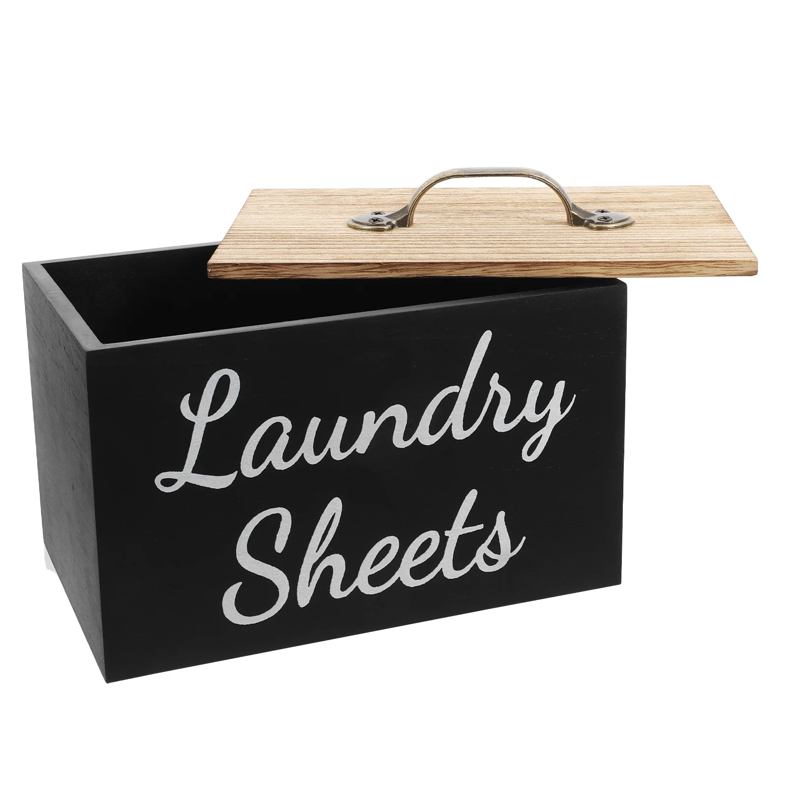 

Wooden Laundry Room Organizer Box Dryer Sheets Pod Powder Storage Large Capacity Holder Scent Fabric Softener