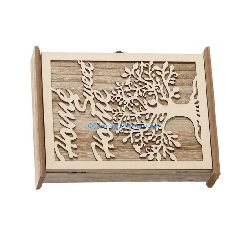 H9EB Decorative Wall Storage Box 6 Hook Lock Armatch Porta