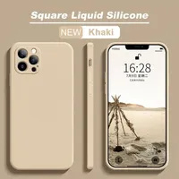 New Official Liquid Silicone Soft Case for iPhone 16 15 14 13 12 11 Pro Max Plus Lens Protector Shockproof Candy Color Cover